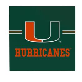 Evergreen Enterprises - Miami Hurricanes 12" x 12" Wood Wall Sign - Multicolor