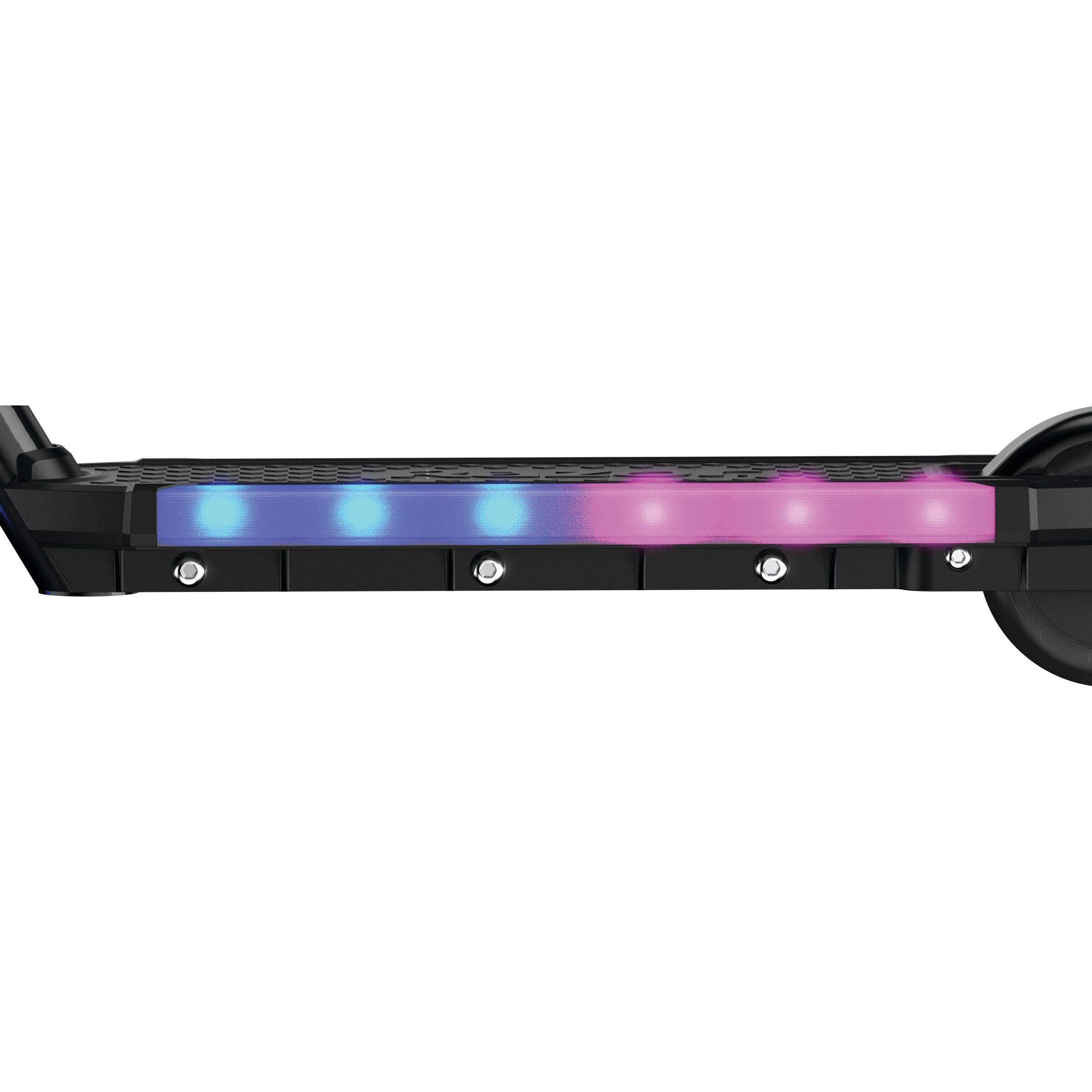 Alt View 5. Razor - Kick 2 Glow - Motion-activated LED Light-Up Kick Scooter for Ages 5+, No Battery Required - Black.