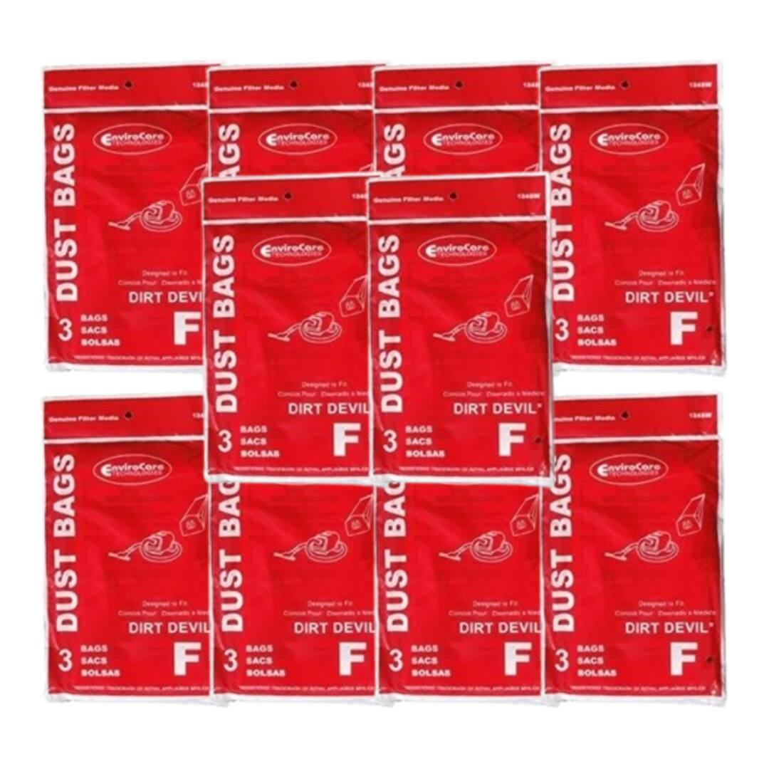 EnviroCare - 30 Pack Royal Canister Type F Allergy Vacuum Bags, Can Vac, Power Pak Cleaners, 3-200147-001, 3200147001,