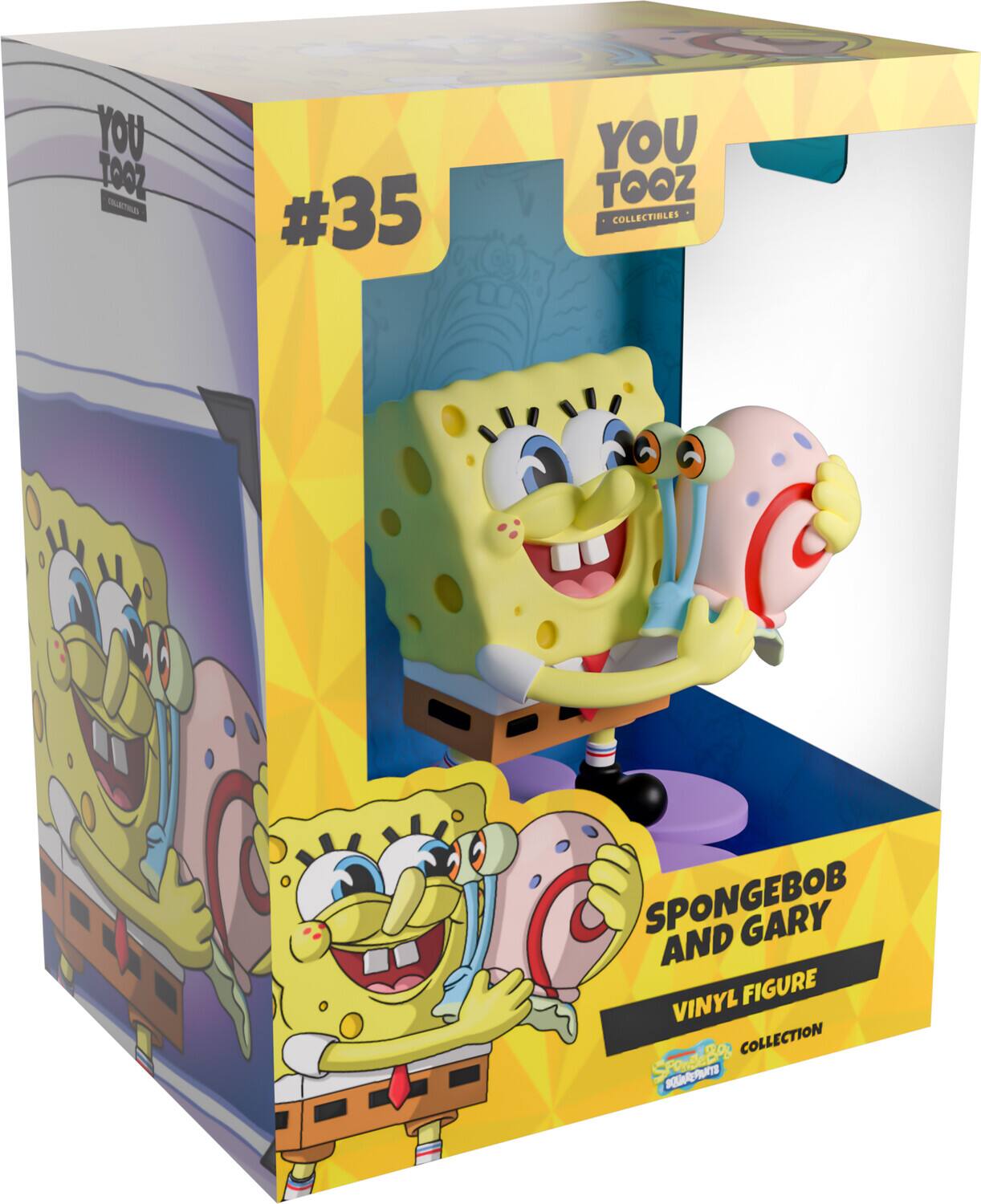 YOU TOOZ COLLECTIBLES  
#35  
SPONGEBOB AND GARY VINYL FIGURE  
COLLECTION