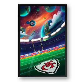 Sporticulture - Kansas City Chiefs Galaxy Print Framed Art - Red