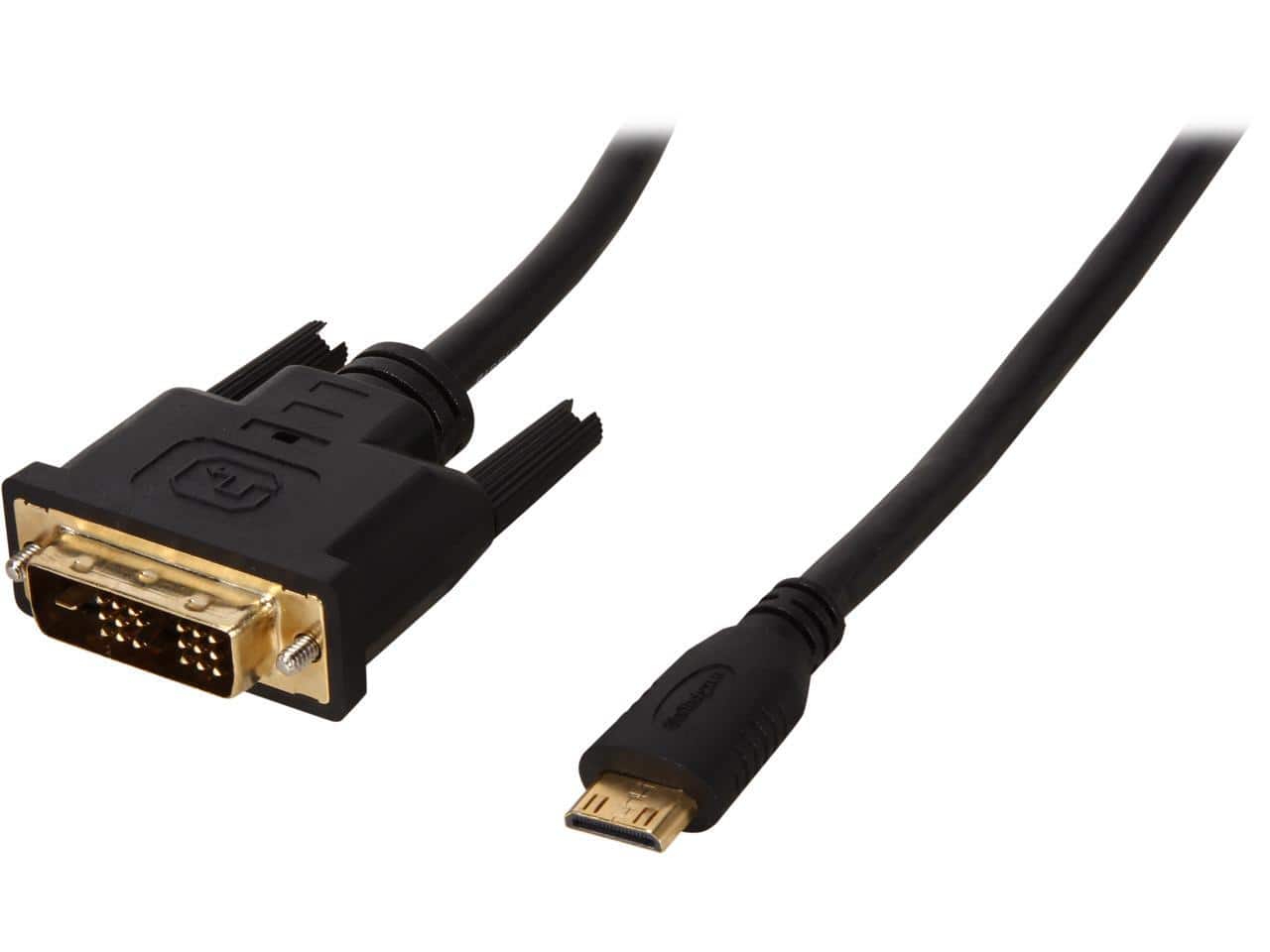 StarTech.com - HDCDVIMM2M 6.5 ft. Black Mini HDMI (19 pin) to DVI-D (19 pin) Cable Male to Male