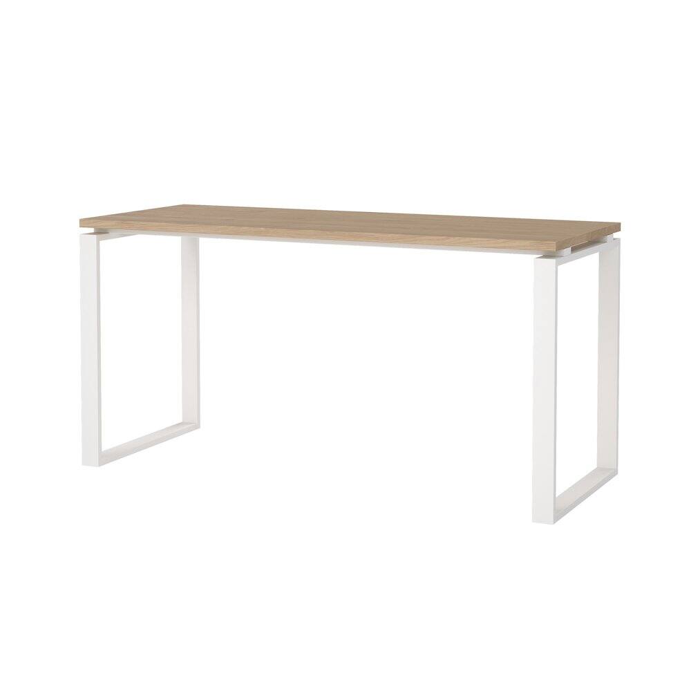 Back. Tvilum - Sign Home Office Writing Office Desk, Jackson Hickory/White - Brown.