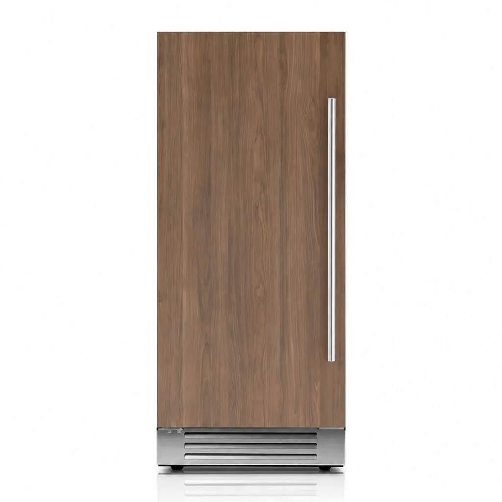 Angle. Ca'Lefort - 15 inch Panel Ready Dual Zone Wine Fridge,3 color LED Wine cooler, 28-Bottle, Built-in, (Panels Not Included) - Stainless Steel.