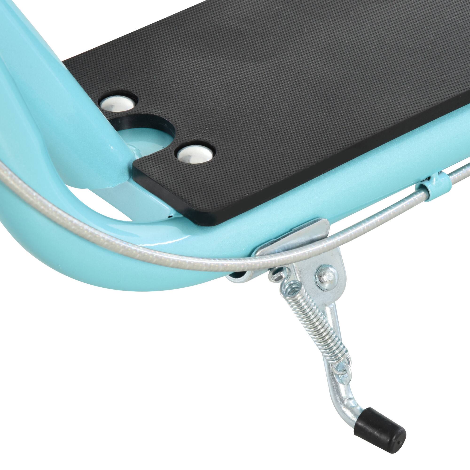 Alt View 5. Aosom - Youth/Teens Kick Scooter: adjustable handlebar, 5+, 16" front & 12" rear dual brakes, inflatable wheels - Blue.