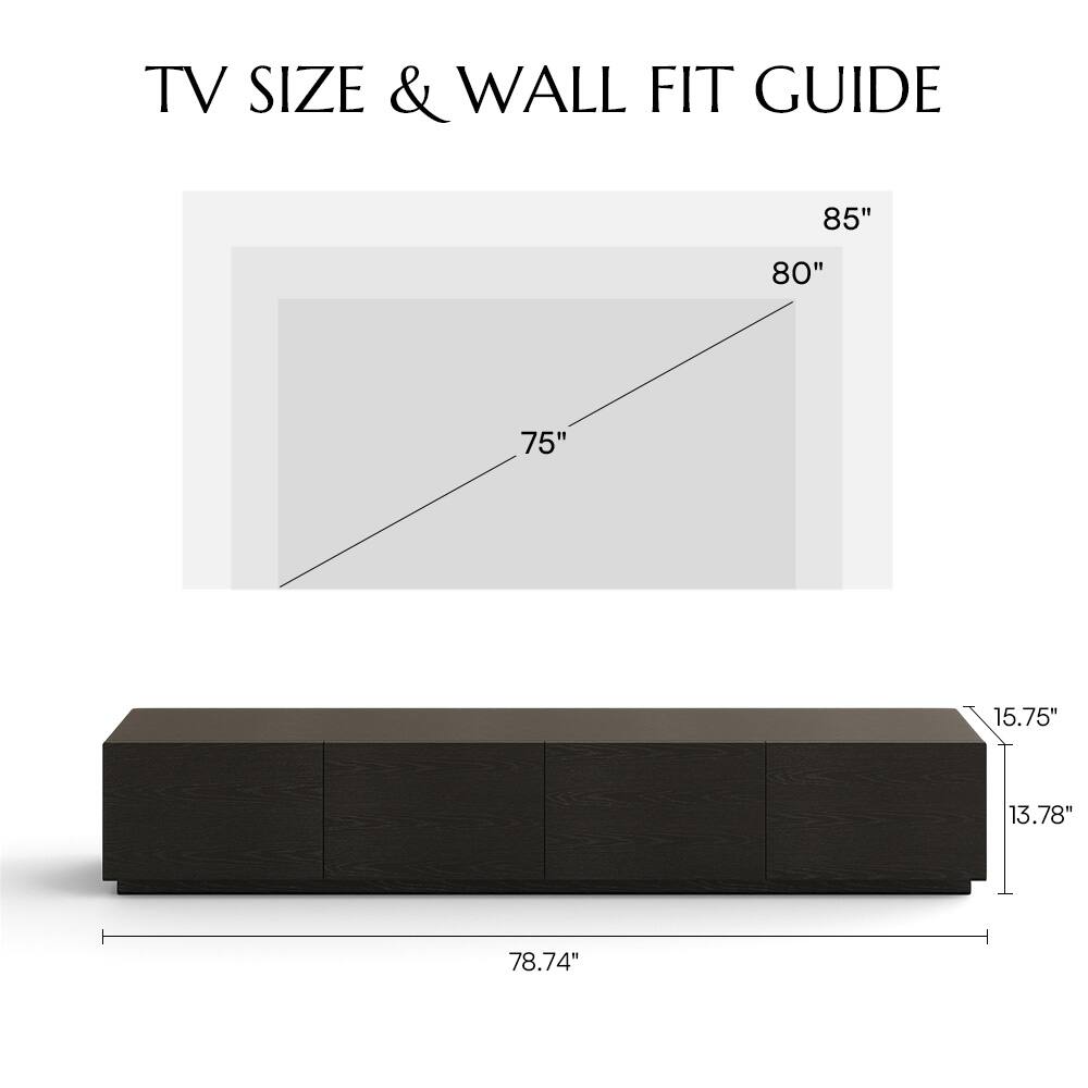 TV SIZE & WALL FIT GUIDE

85"  
80"  
75"  
15.75"  
13.78"  
78.74"
