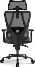 Front. ACGAM - Ergonomic Mesh Office Chair with Adjustable Lumbar Support & Armrests, 3D Headrest, Reclining Computer Desk Chair - Black.