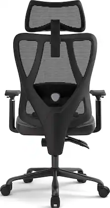ACGAM - Ergonomic Mesh Office Chair with Adjustable Lumbar Support & Armrests, 3D Headrest, Reclining Computer Desk Chair - Black