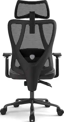 Front. ACGAM - Ergonomic Mesh Office Chair with Adjustable Lumbar Support & Armrests, 3D Headrest, Reclining Computer Desk Chair - Black.