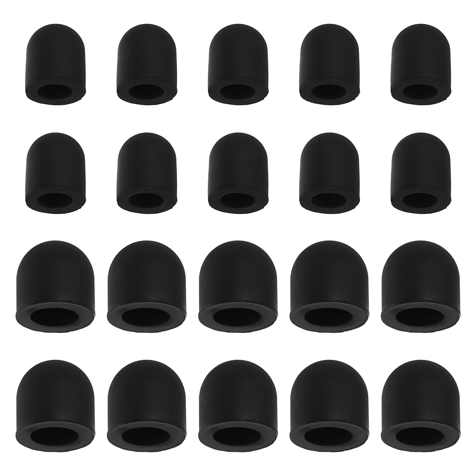 Front. Unique Bargains - 80pcs 5/7mm Rubber Tips for Capacitive Stylus Pen for Tablets Phones E-readers - Black.