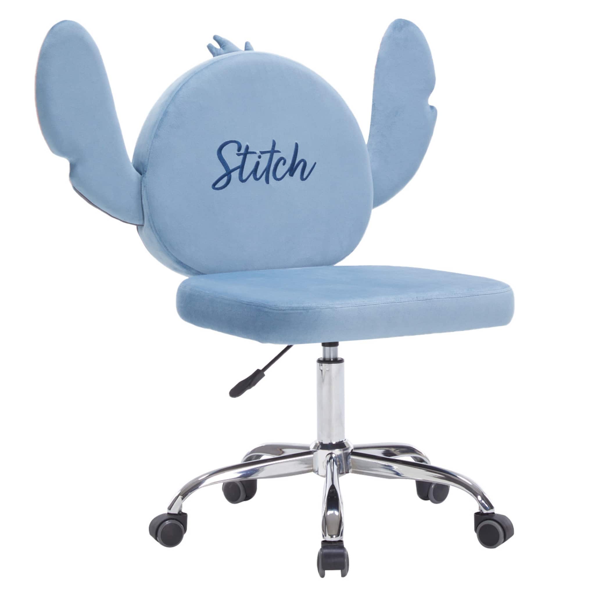 Impressions Vanity Co. Stitch Swivel Vanity Chair Blue IVFC-ST235