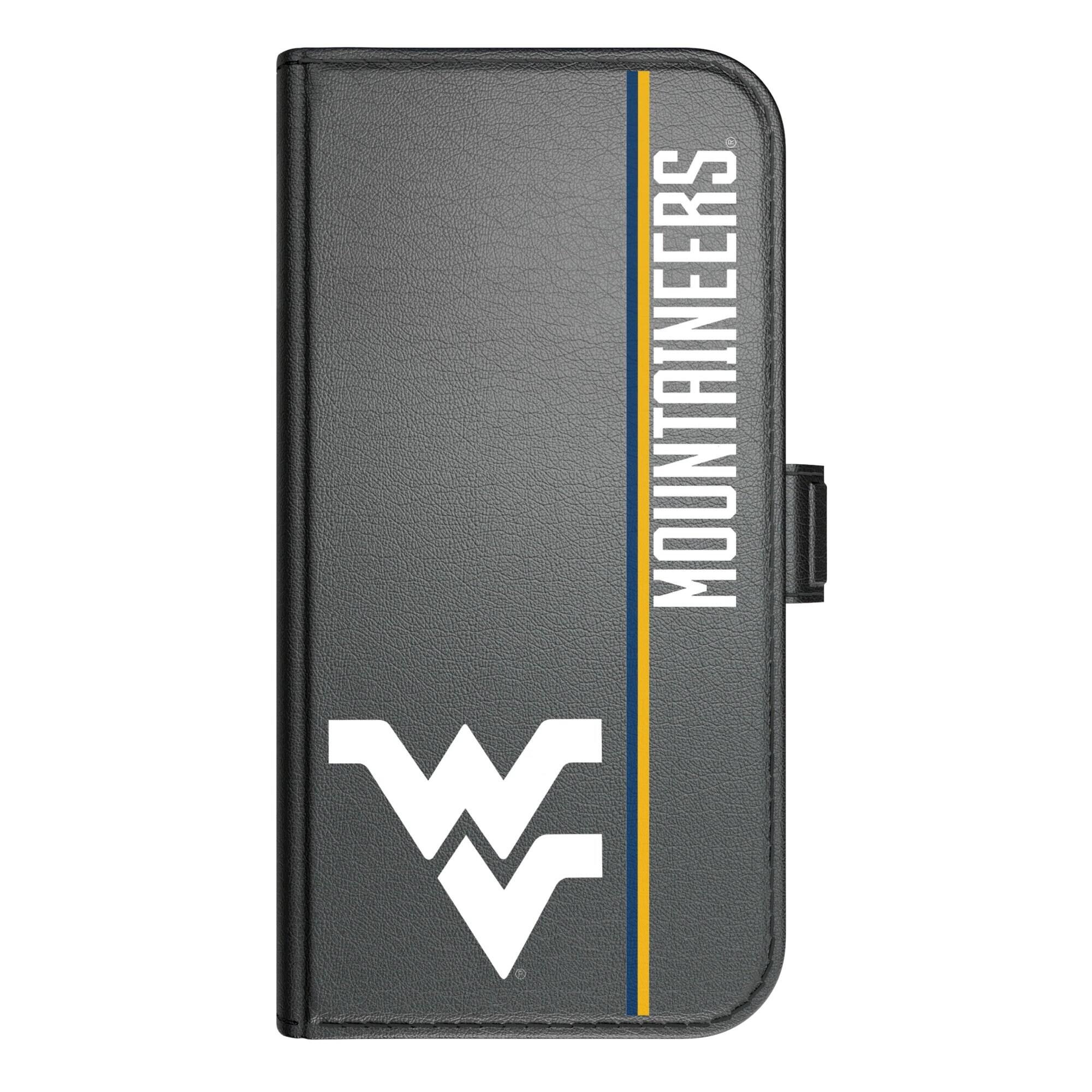 Alt View 2. Keyscaper - West Virginia Mountaineers iPhone Folio 2.0 Case - 17 Pro - Black.