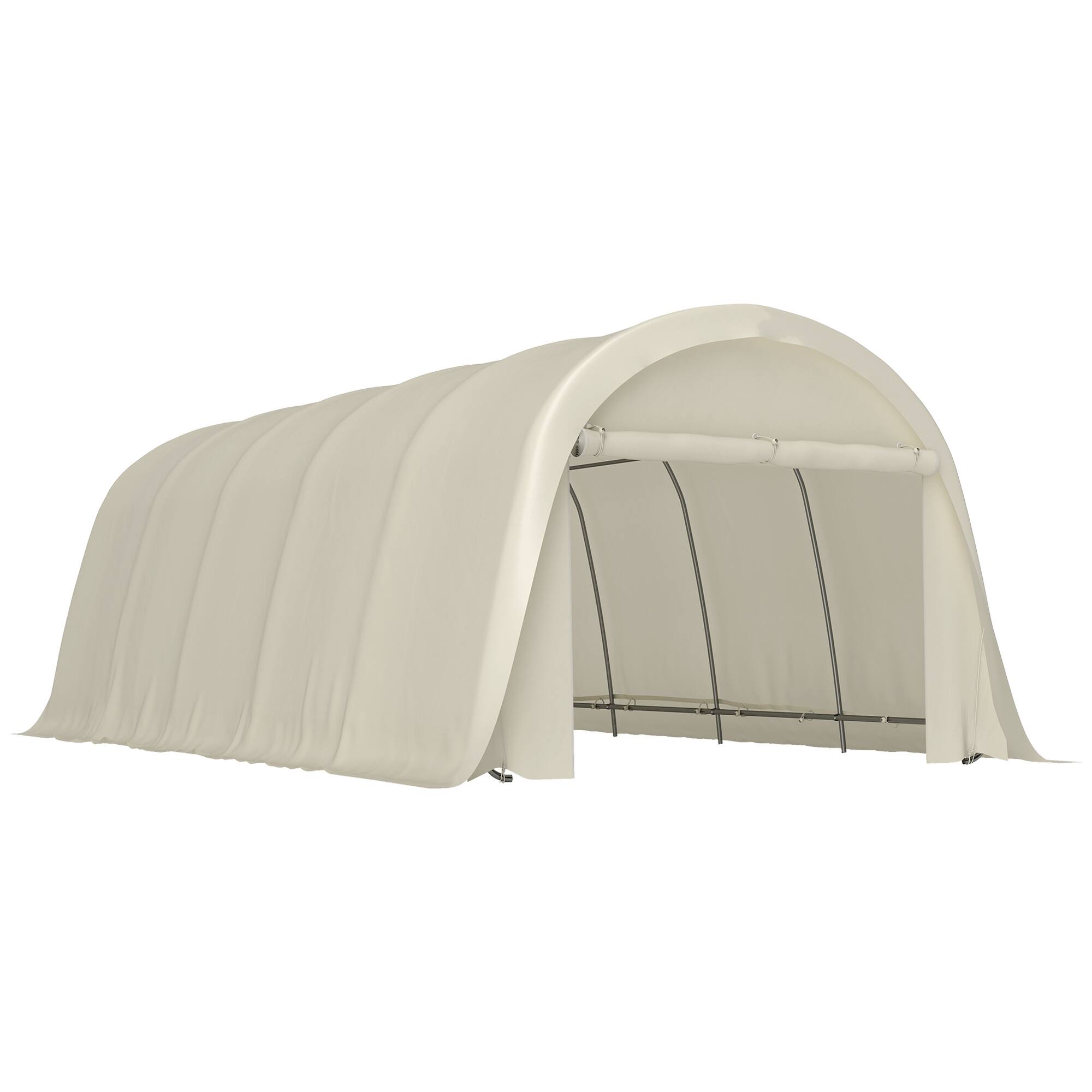 Outsunny - 12' x 23.6' Heavy Duty Carport, Portable Garage Car Canopy Tent with UPF50+ Sun Protection, Galvanized Frame