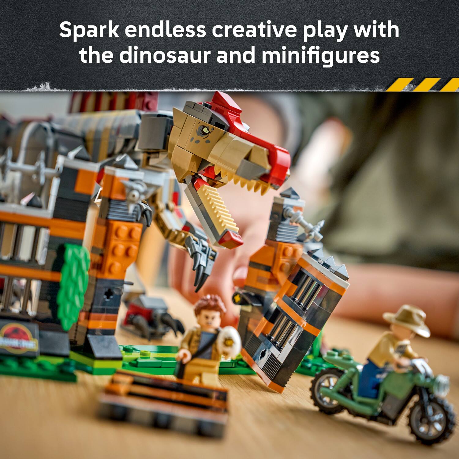 Spark endless creative play with the dinosaur and minifigures