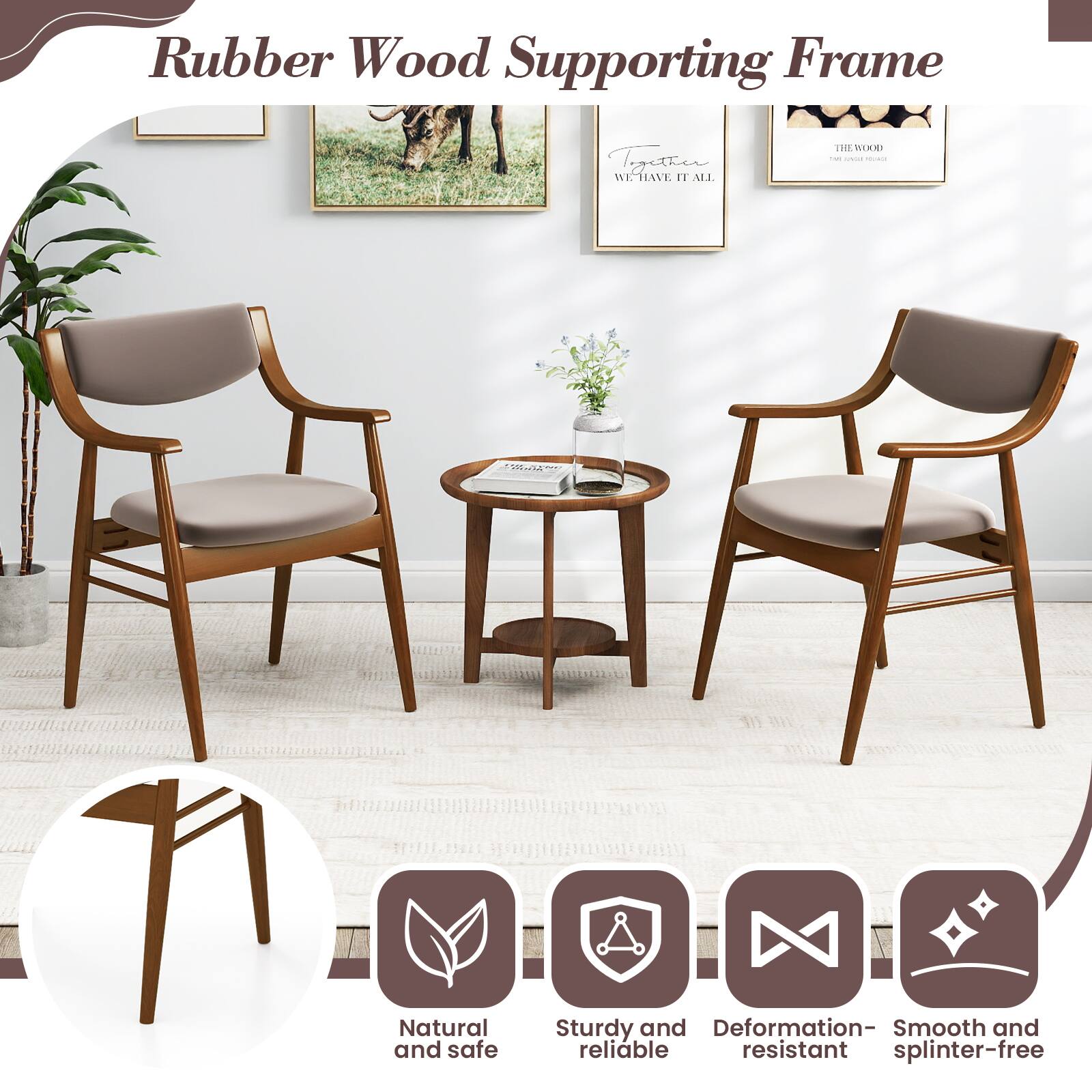Rubber Wood Supporting Frame

- Natural and safe
- Sturdy and reliable
- Deformation-resistant
- Smooth and splinter-free