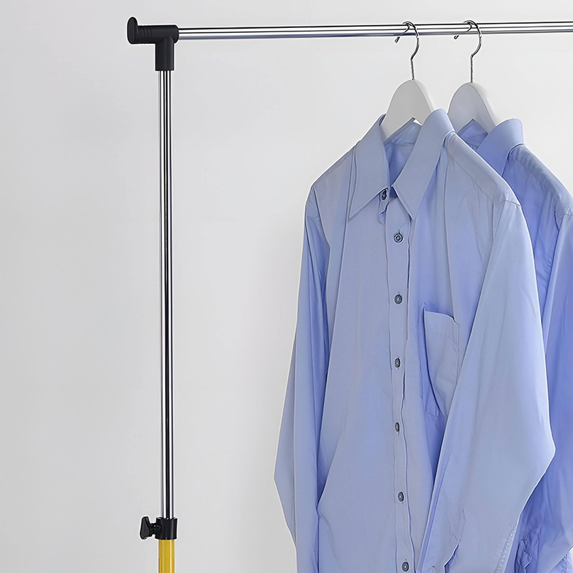 Alt View 1. Kings Brand Furniture - Kings Brand Furniture Standard Rod Clothing Garment Rack, Rolling Clothes Organizer on Wheels for Hanging Clothes - Yellow.