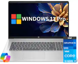HP - Upgraded - 17.3" HD+ Laptop - Intel Core i3 N305 2023 - 32GB Memory - 1TB SSD-Windows 11 Pro - Silver