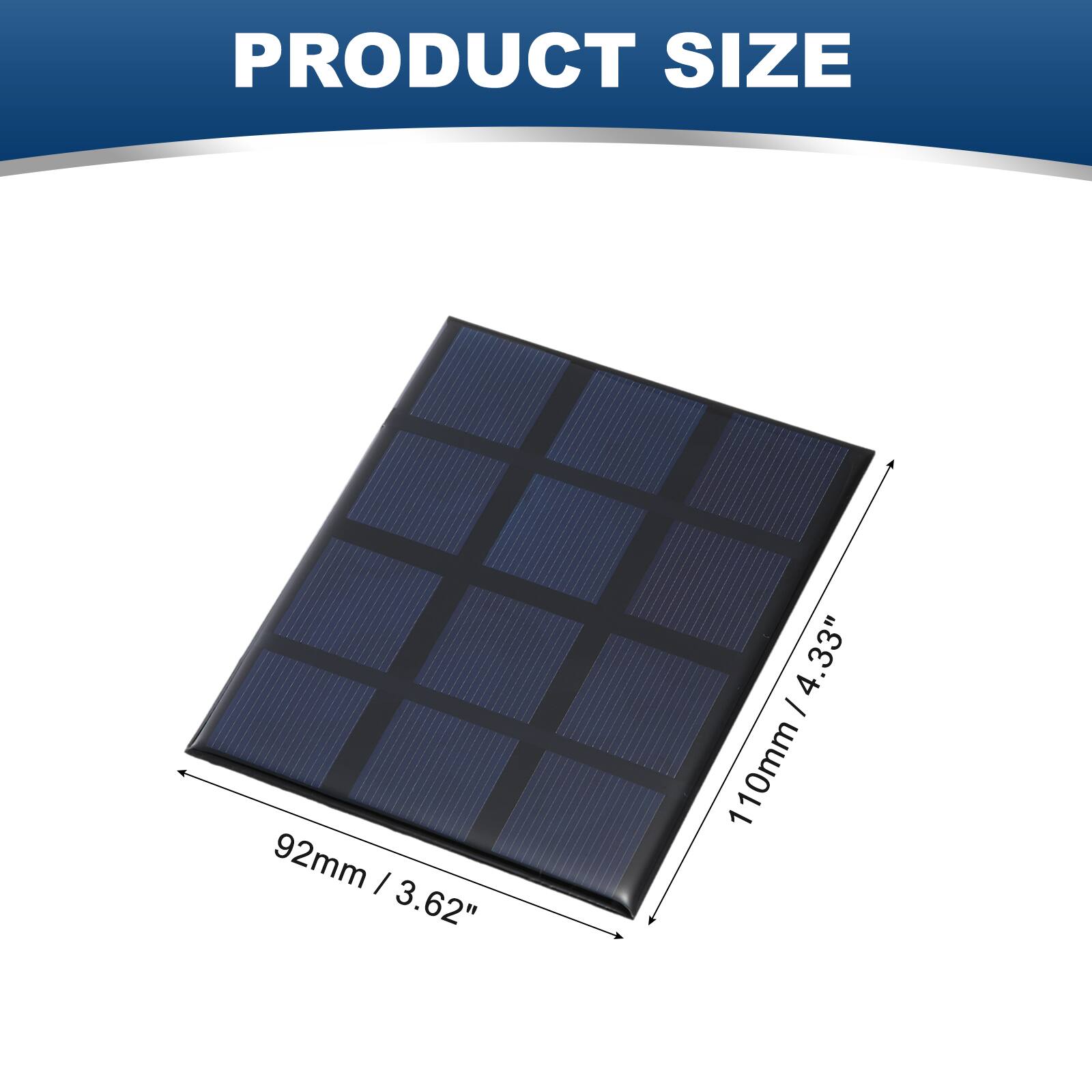 PRODUCT SIZE  
92mm / 3.62" x 4.33" - 110mm