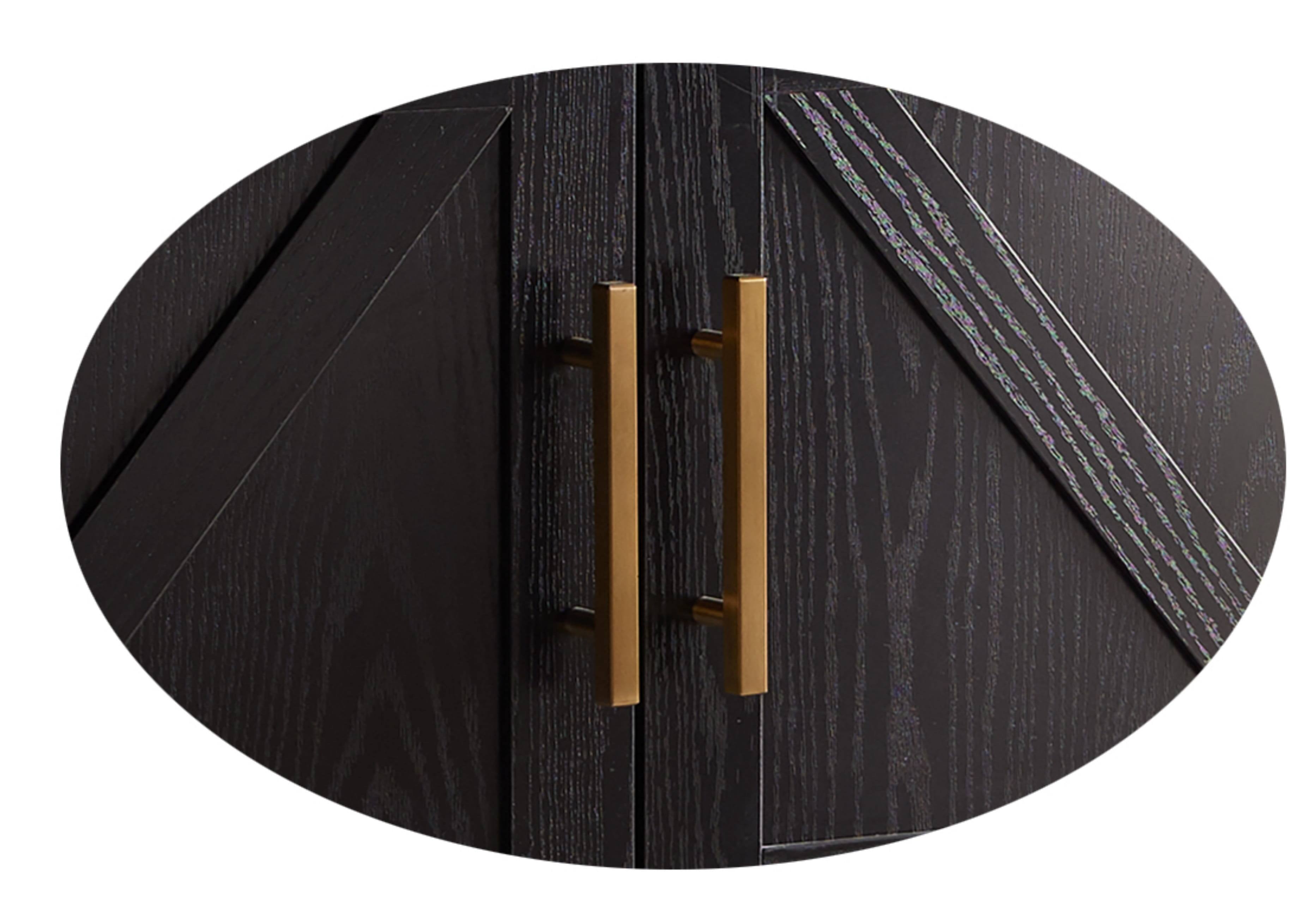 Alt View 1. Kings Brand Furniture - Kings Brand Furniture Teresa 2-Door Modern Console Table, Buffet Storage Cabinet - Dark Brown.