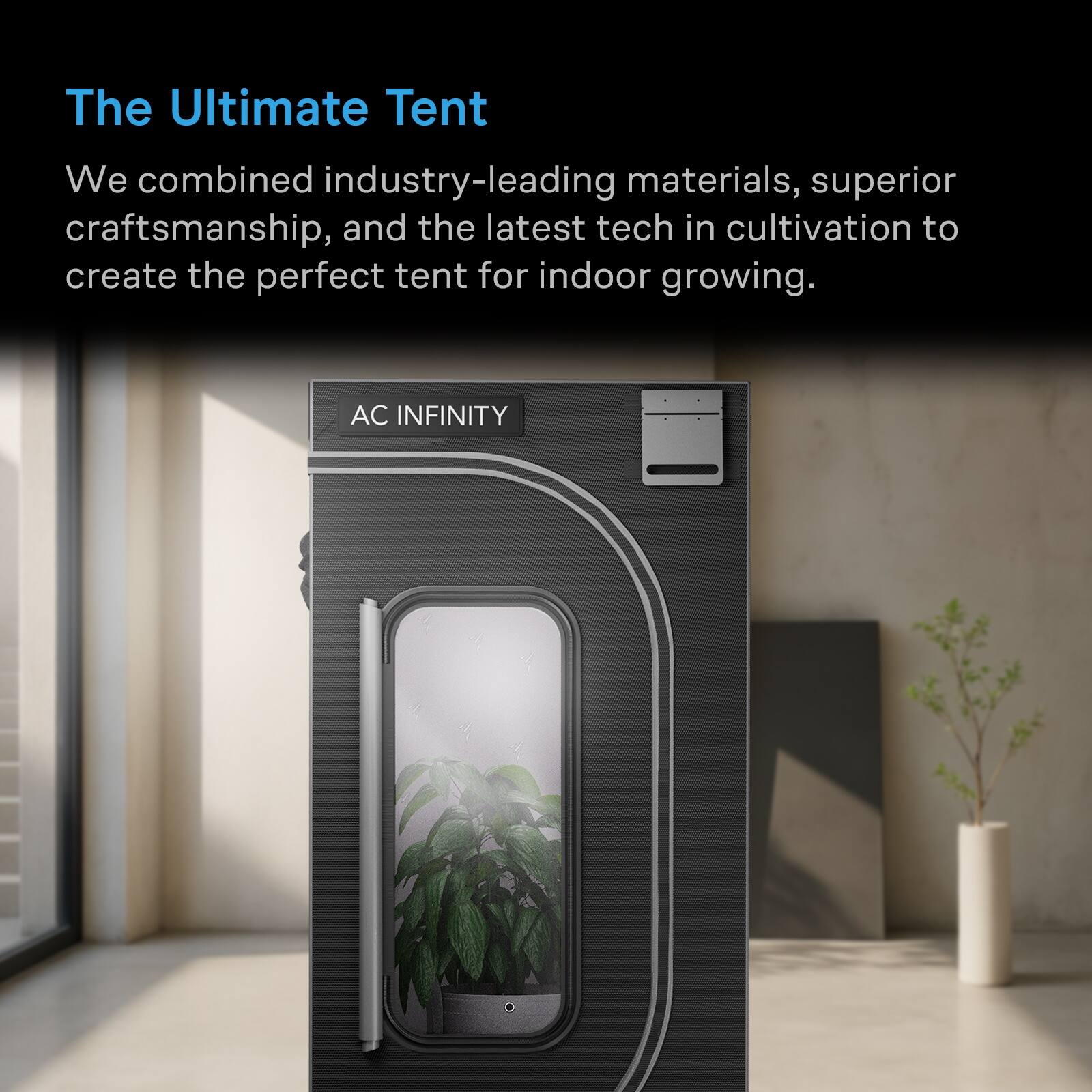 The Ultimate Tent

We combined industry-leading materials, superior craftsmanship, and the latest tech in cultivation to create the perfect tent for indoor growing.

AC INFINITY