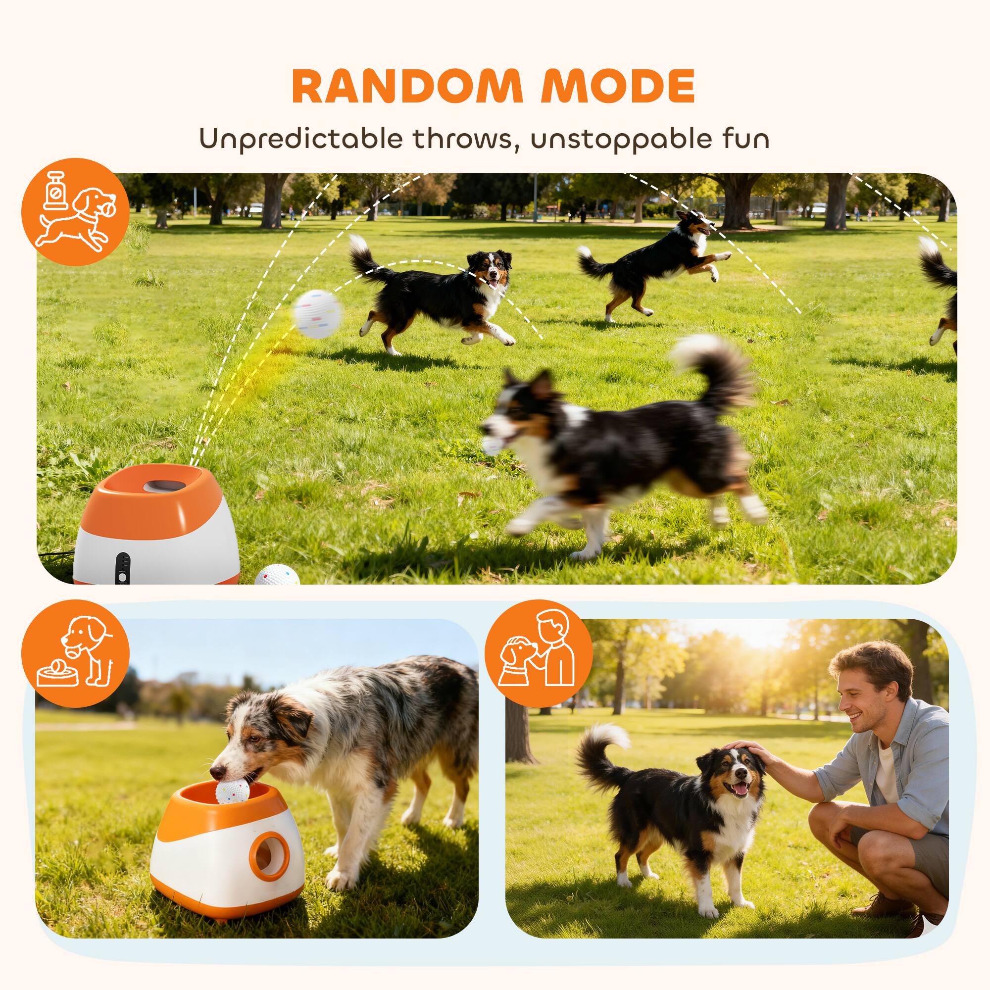 RANDOM MODE  
Unpredictable throws, unstoppable fun
