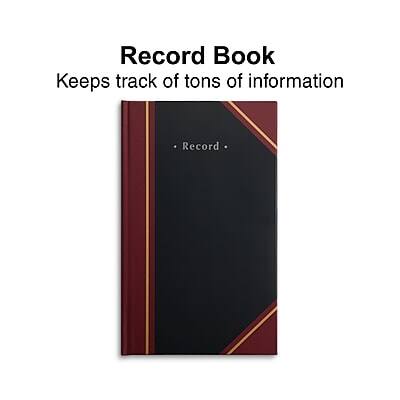 Staples - Record Book, 300 Sheets/Book - Black