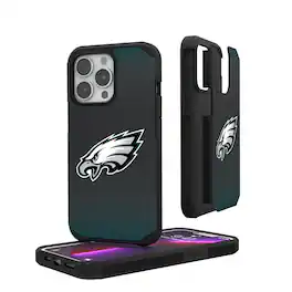 Keyscaper - NFL - Philadelphia Eagles Linen Logo iPhone Rugged Case - 15 - Black