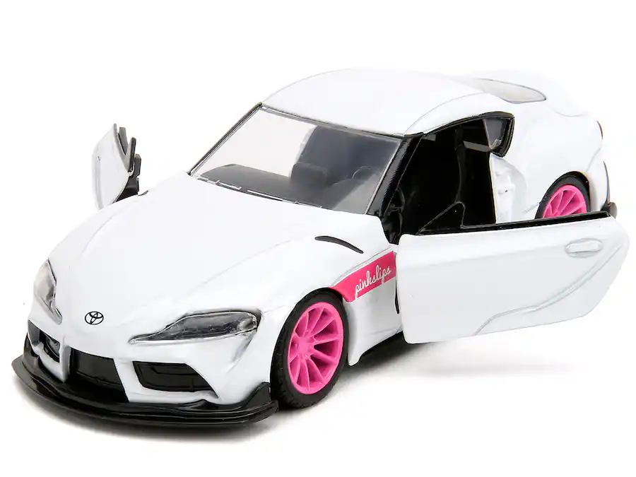 Toyota Supra 2020 Bianco Pink Slips 1/32 Modellino Auto Pressofuso Di Toyota Supra 2020 Bianco Pink Slips 1/32 Modellino Auto Pressofuso Di