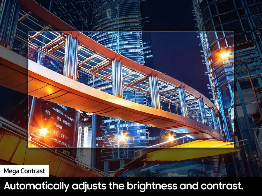 Mega Contrast automatically adjusts the brightness and contrast.