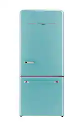 Unique Appliances - Classic Retro 30 in 17.7 cu. ft. Frost Free Retro Bottom Freezer Refrigerator - Ocean Mist Turquoise - Front_Zoom