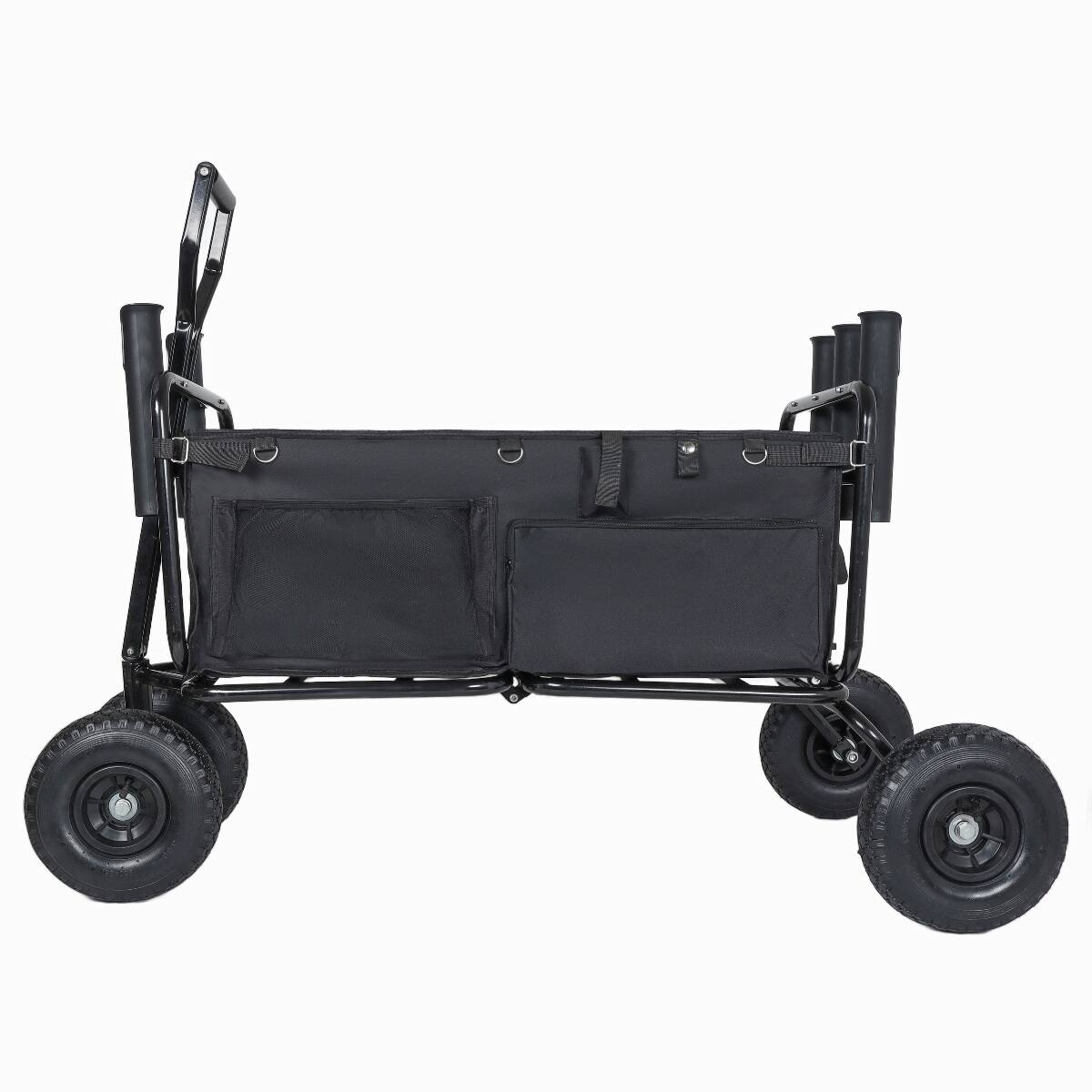 Alt View 9. Loheer - Loheer Collapsible Fishing Cart, Heavy Duty Steel Beach Wagon with Nine Point Eight Five Inch All Terrain Wheels.