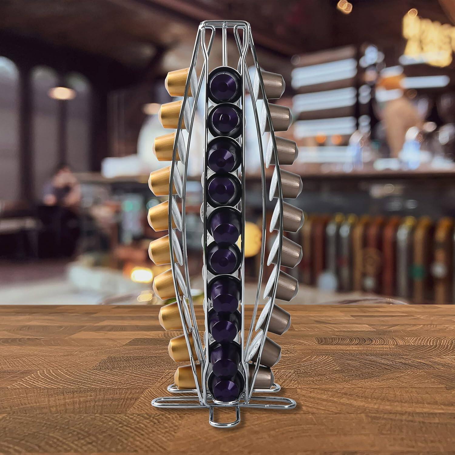 Alt View 3. Hansmart - LORENA COFFEE POD SHELVES Holder Rotating Rack Coffee Capsule Stand Storage Shelve Organization Holder.