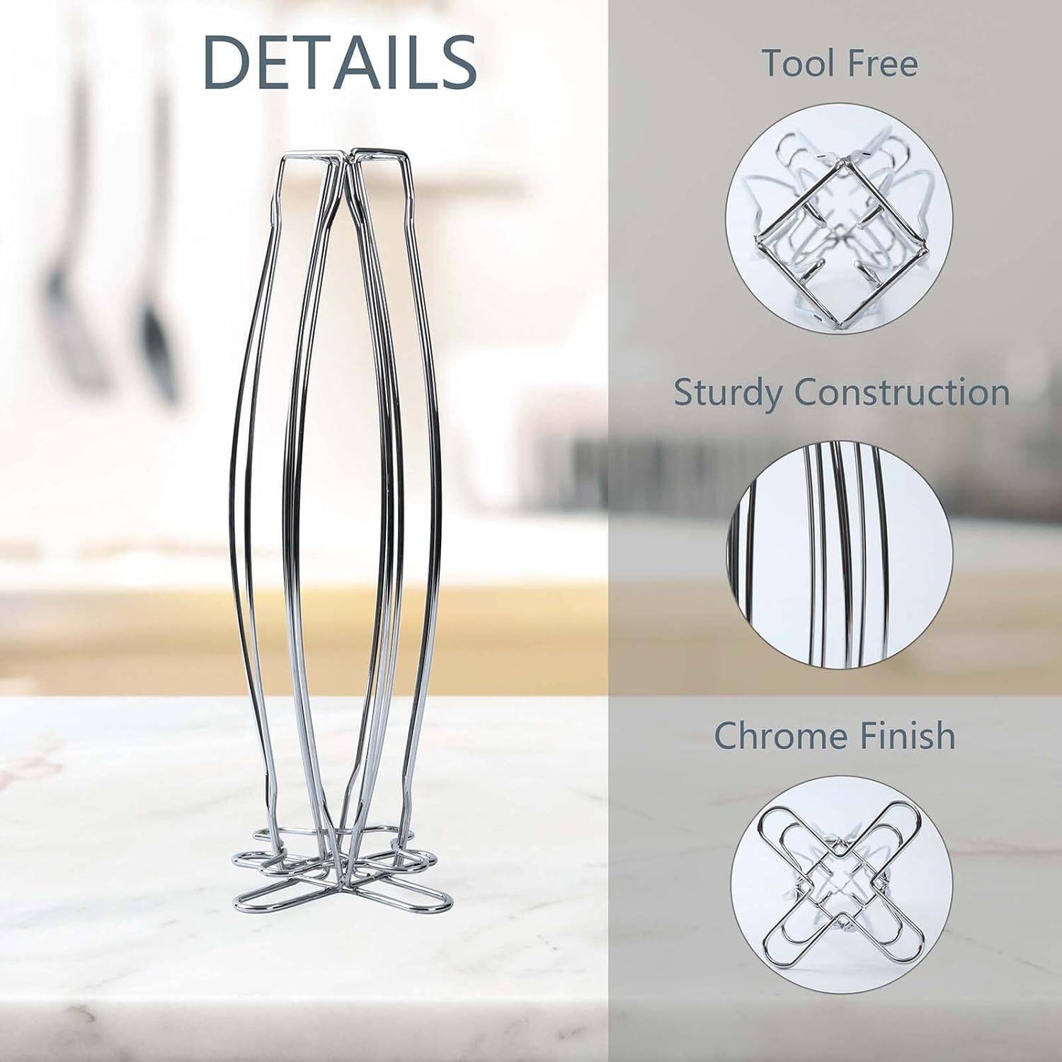 DETAILS  
- Tool Free  
- Sturdy Construction  
- Chrome Finish