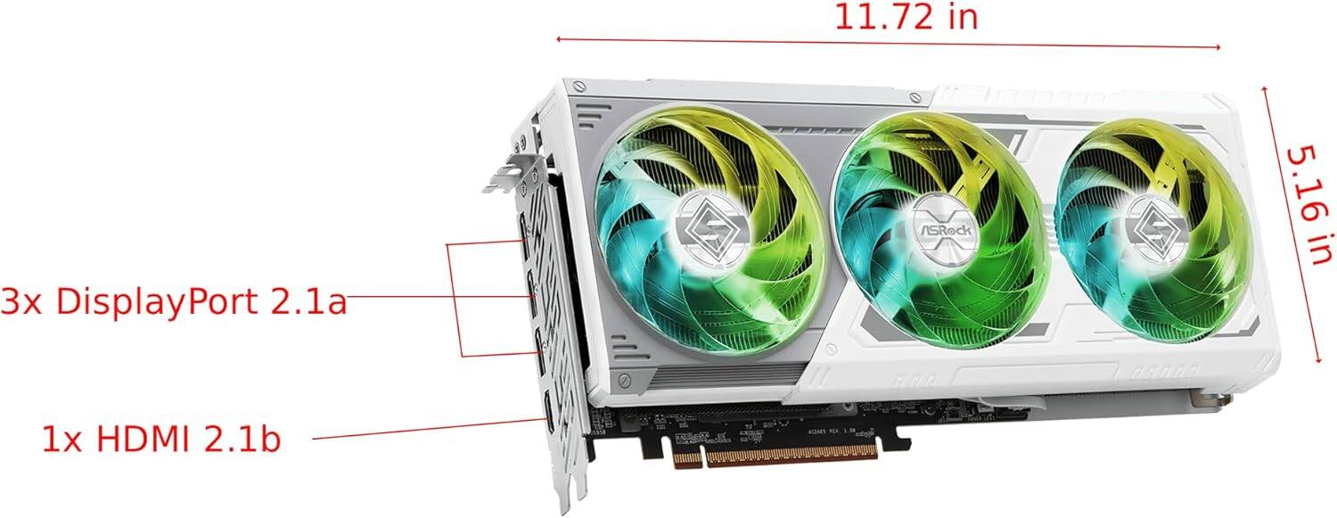 11.72 in  
3x DisplayPort 2.1a  
5.16 in  
1x HDMI 2.1b