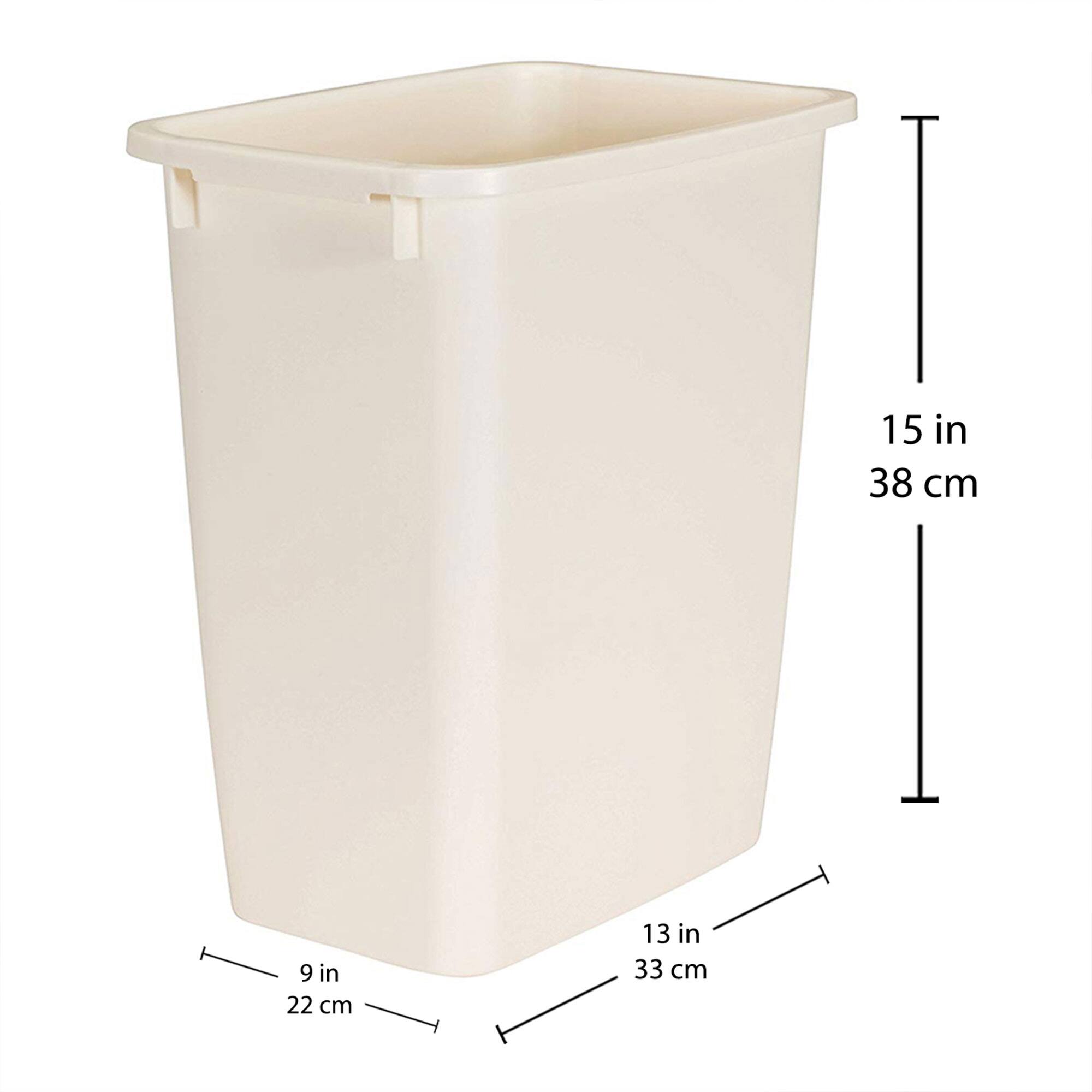 Alt View 10. RubberMaid - Rubbermaid 21 Quart Rectangular Kitchen Wastebasket Trash Can, Bisque (4 Pack) - Beige.