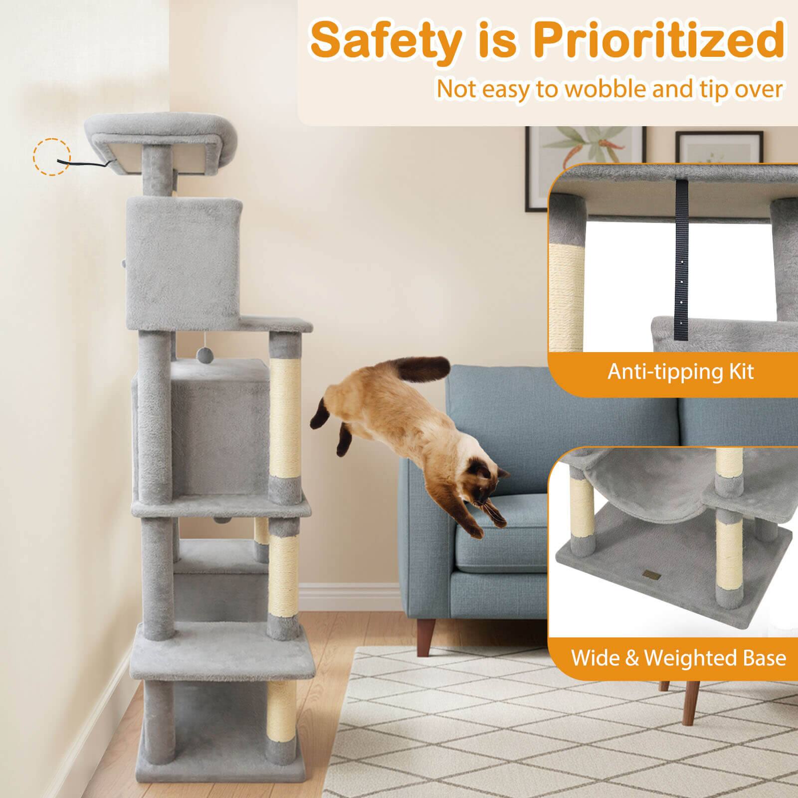 Safety is Prioritized  
Not easy to wobble and tip over  

Anti-tipping Kit  

Wide & Weighted Base