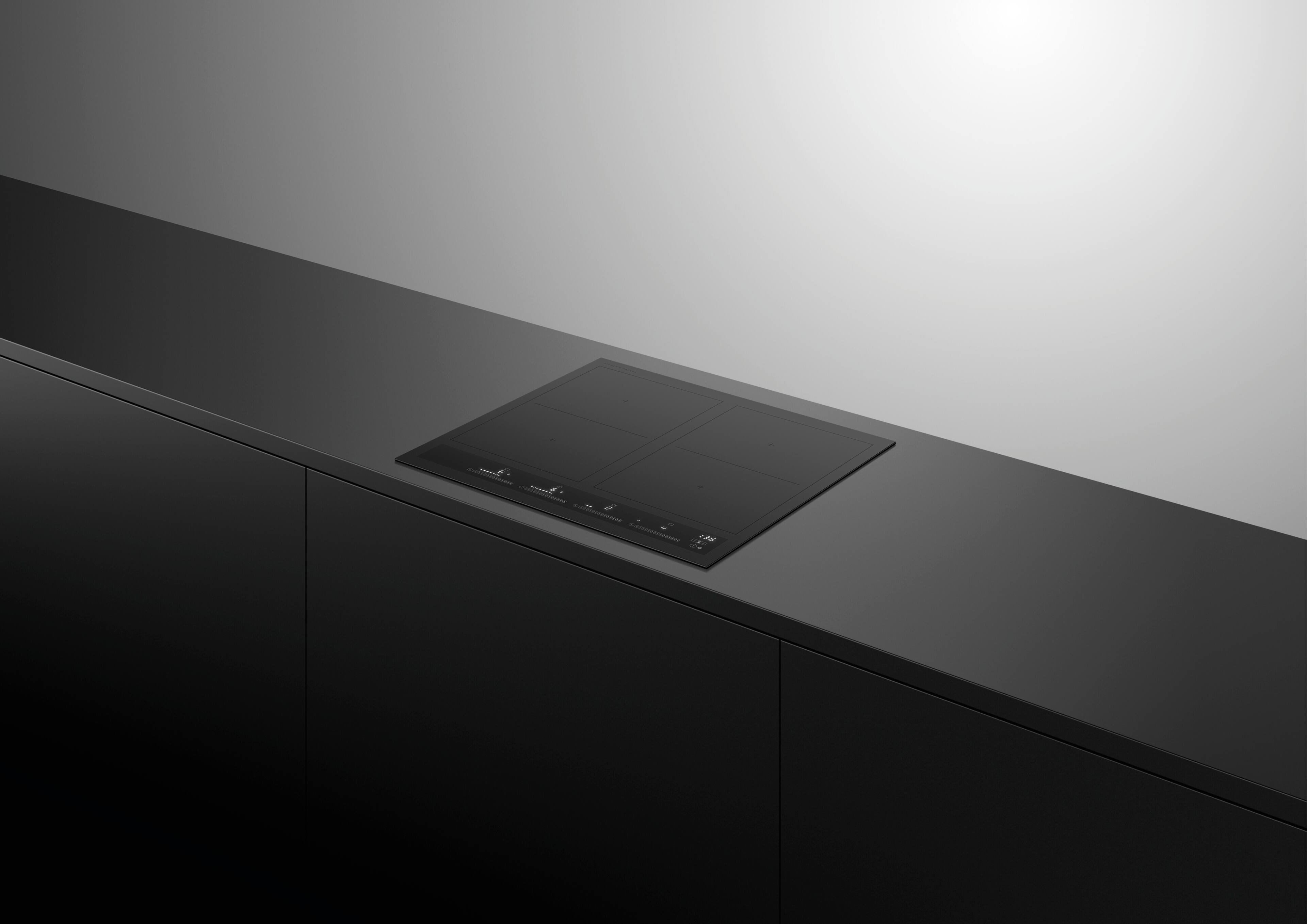 Alt View 14. Fisher & Paykel - 24" Built-in Electric Cooktop, 4 Zones with SmartZone - Black.