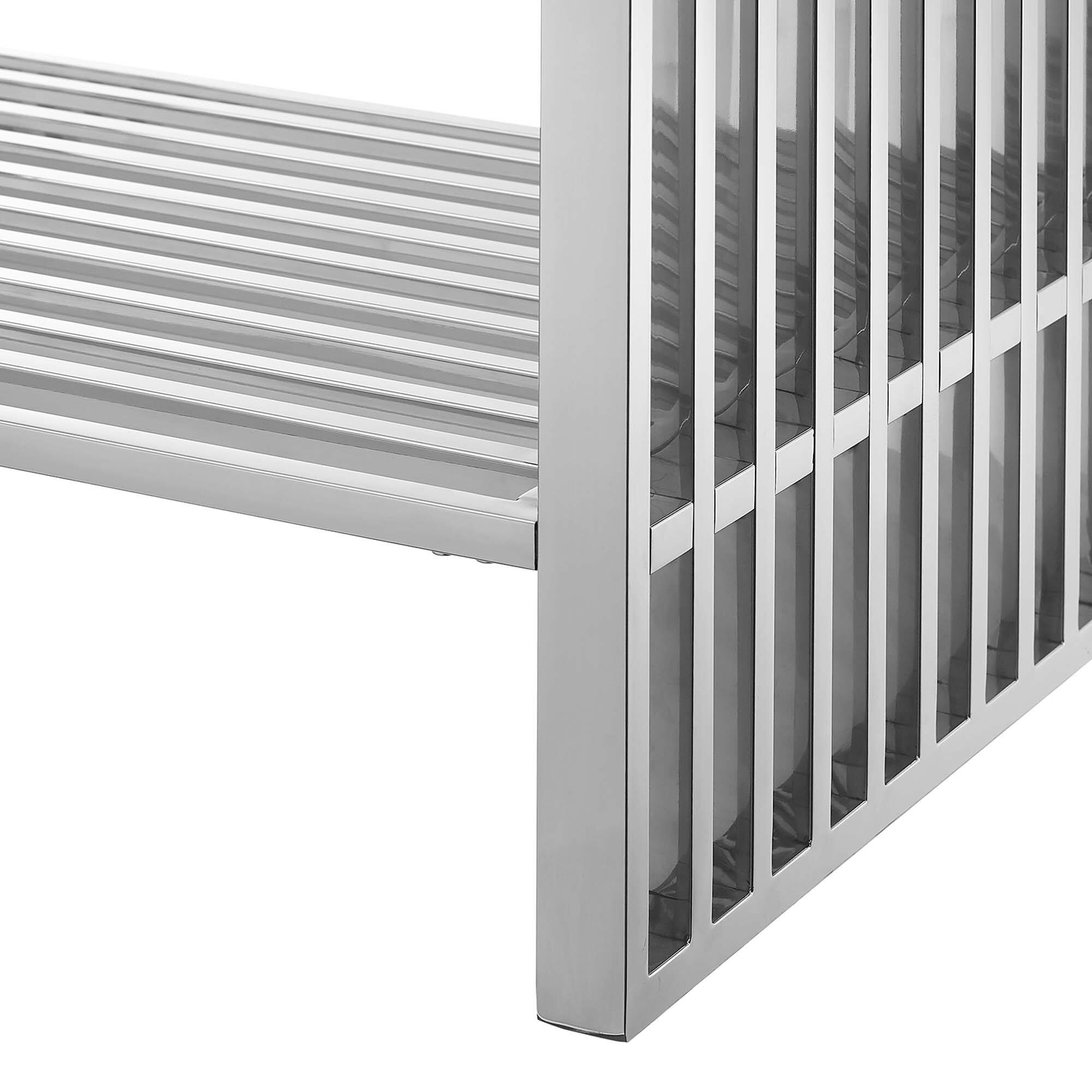 Alt View 5. Modway - Gridiron Bathroom Vanity Basin Included by Modway - White Silver.