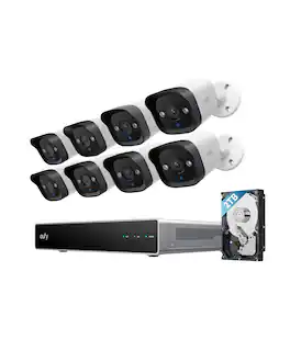 NVR S4, 8–16CH, Local AI, Smart Search, 2TB HDD (Up to 16TB), 24/7 Recording, Works with eufy PoE Cams - white + black + silver