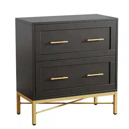 Front. Kadyn - Kadyn Filing Stroage Cabinets,2-Drawer File Cabinet, Lateral Storage Cabinet Printer Stand,Black - Black.