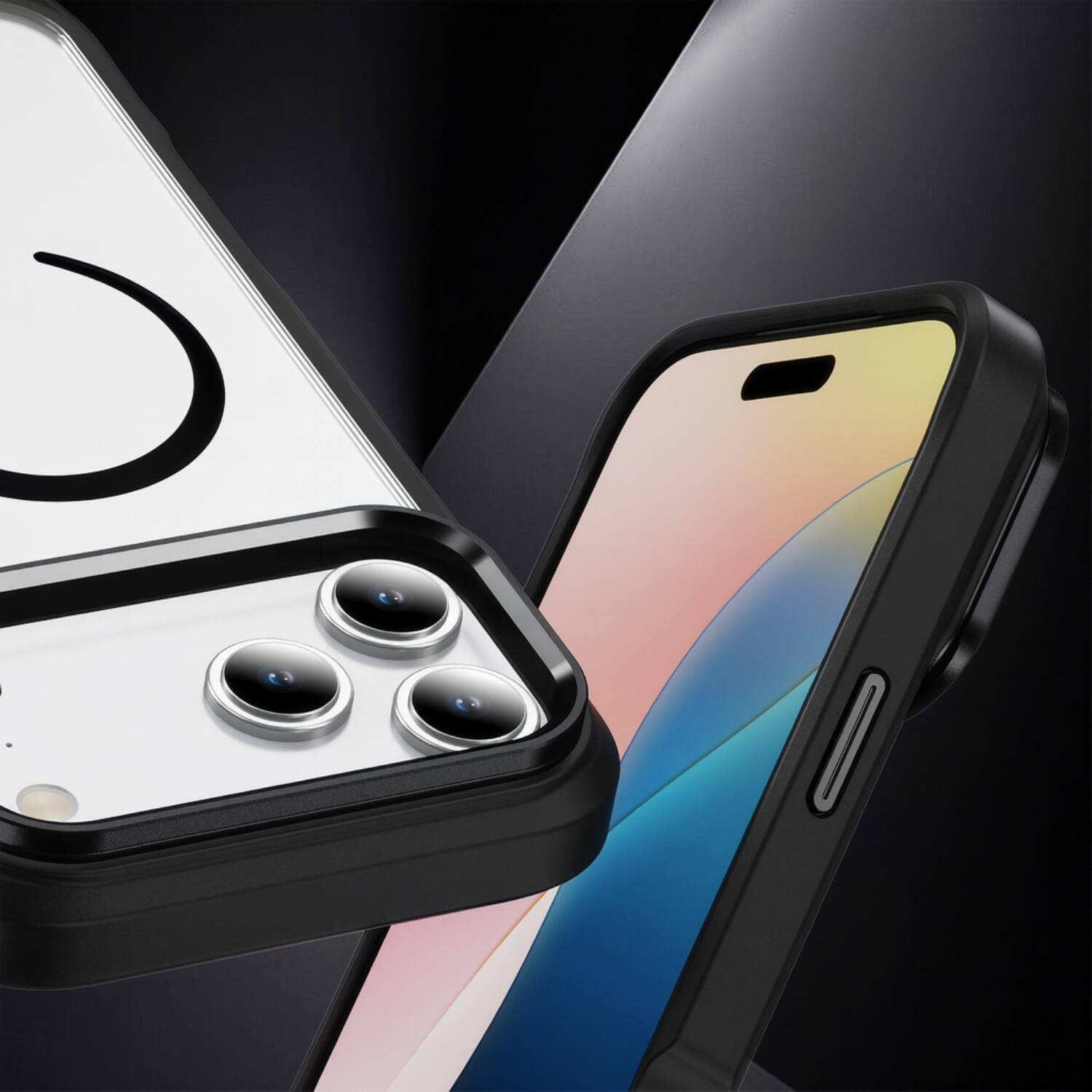 Alt View 1. SaharaCase - Apple iPhone 17 Pro Max Kickstand Case | Compatible with Magsafe  | Pro Shield Design | Raider Series - Scorpion Black.