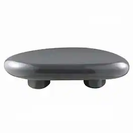 Manhattan Lane - Fory Coffee Table, 46 Inch Oval Top with Low Metal Base - High Gloss Gray