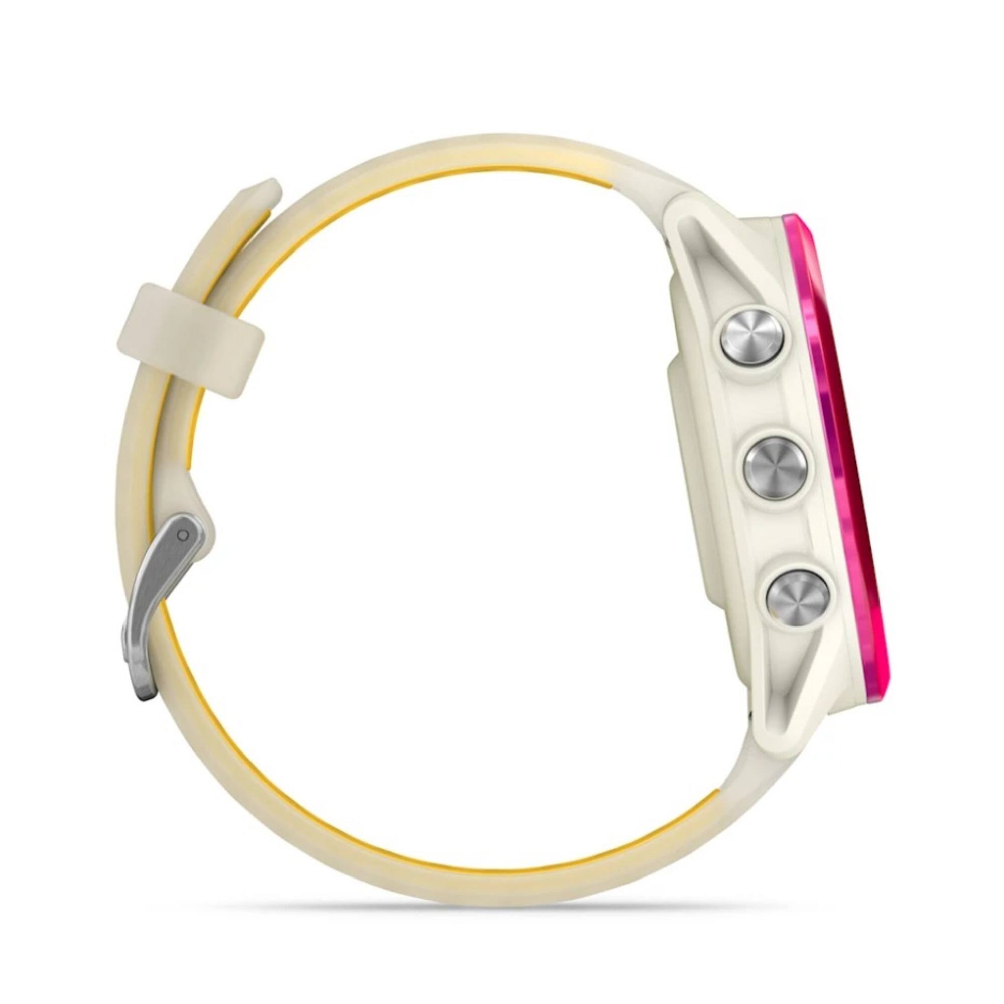 Back. Garmin - Garmin Forerunner 570 - 42mm Raspberry Aluminum Bundle with Clip-On Flashlight - Raspberry.