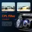 "With CPL Filter (Included): Get crystal clear footage and reduce the glare from headlights and street lights that often gets in the way of capturing crisp details. 4-CH DASH CAMERA WIDE ANGLE RA LENS HD DIGITAL RECORDER."