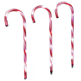 Celebrations - Clear Candy Cane 27 in. Pathway Decor (Case of 12) - Red|White
