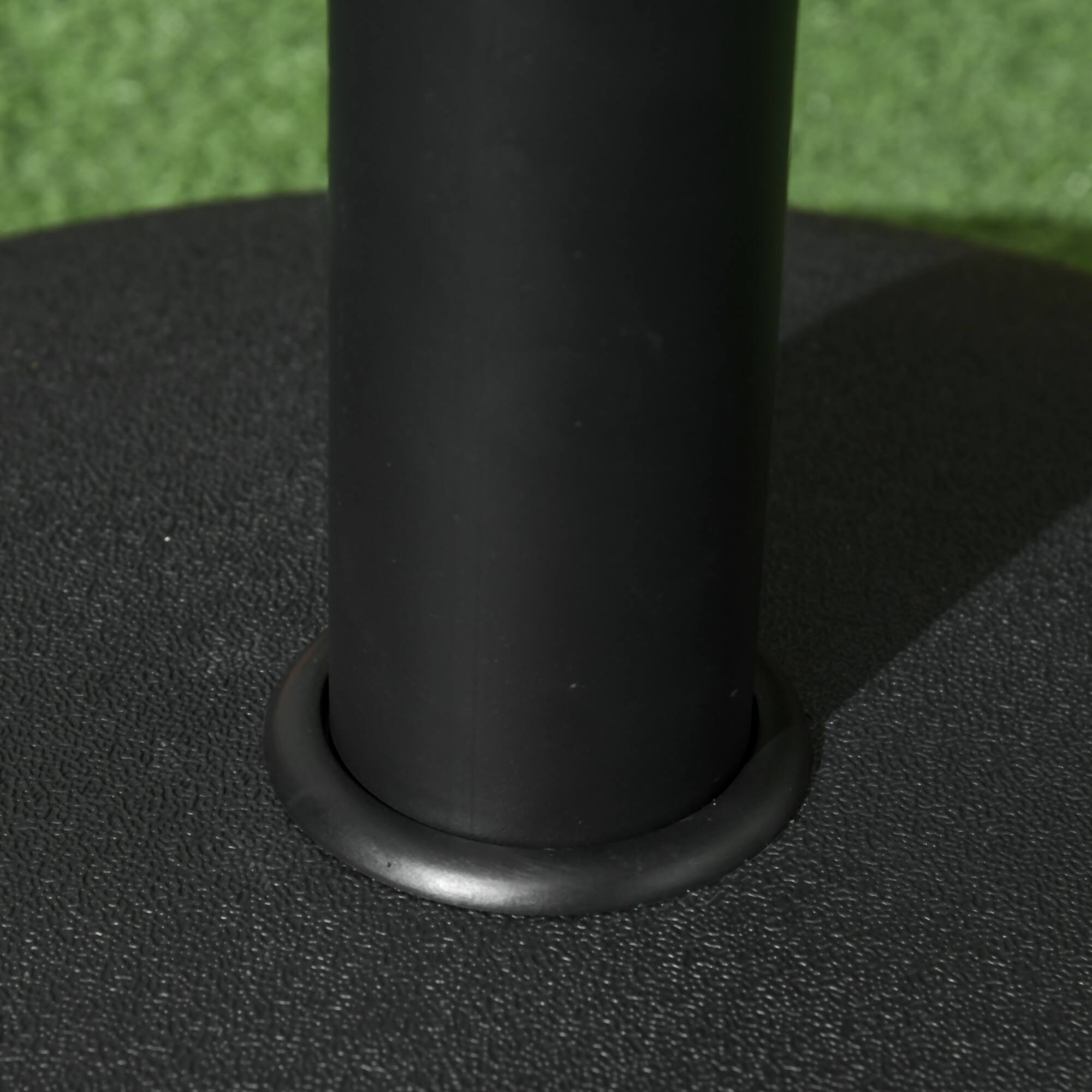 Alt View 4. Outsunny - 20" 55 lbs Round Cement Umbrella Base Stand Market Parasol Holder with Tightening Knob & Easy Setup - Black.