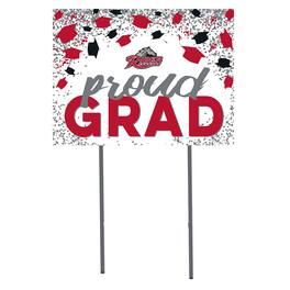 Jardine - Rider Broncs 18" x 24" Proud Grad Yard Sign - White