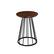 Left. Walker Edison - Modern Round Cage-Leg Side Table - Dark Walnut.
