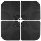 Front. Best Choice Products - Best Choice Products 4-Piece Cantilever Offset Patio Umbrella Stand Square Base Plate Set w/ Easy-Fill Spouts - Black - Black.