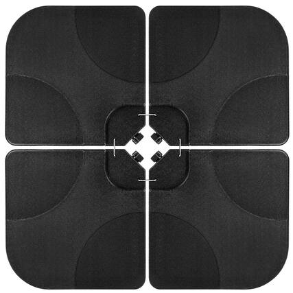 Front. Best Choice Products - Best Choice Products 4-Piece Cantilever Offset Patio Umbrella Stand Square Base Plate Set w/ Easy-Fill Spouts - Black - Black.